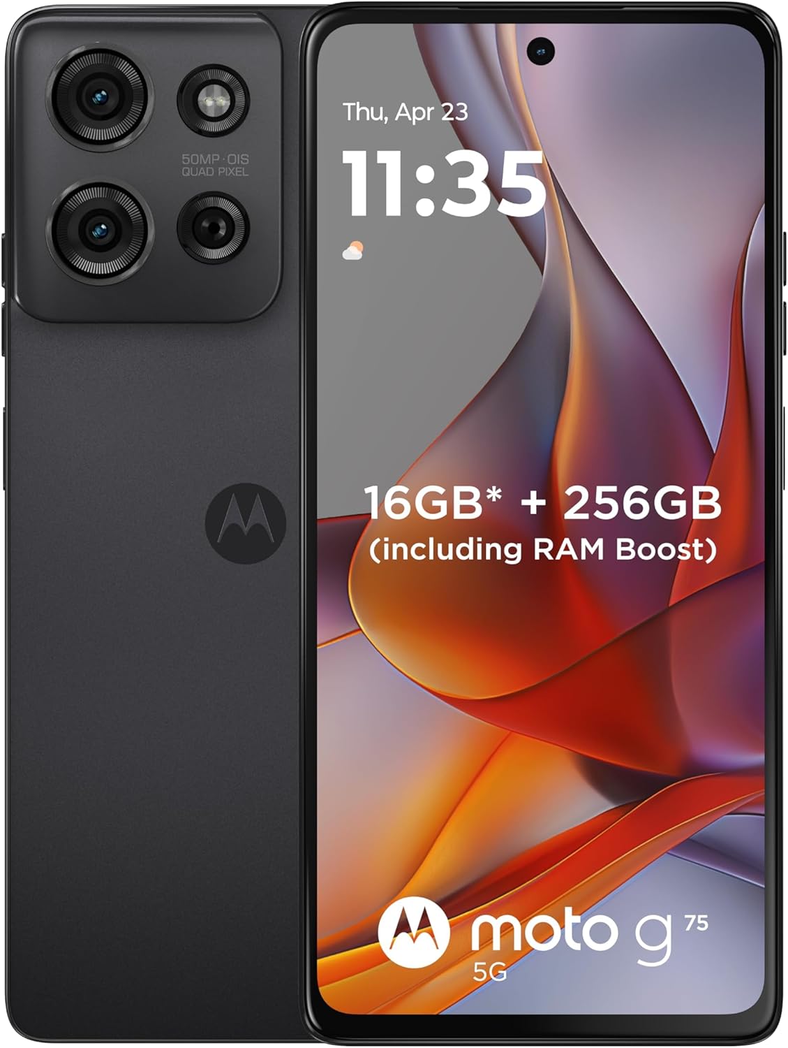 Motorola G75 5G 8GB 256GB Charcoal Grey - UAE Version (TDRA) Motorola G75 5G 8GB 256GB Charcoal Grey - UAE Version (TDRA)